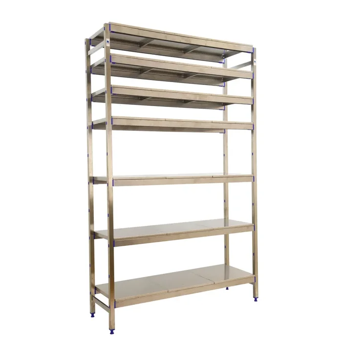 Rayonnage mobile bois-métal léger sans vis 2000x1660x500 – 7 niveaux – SIMON RACK – 8425437073762