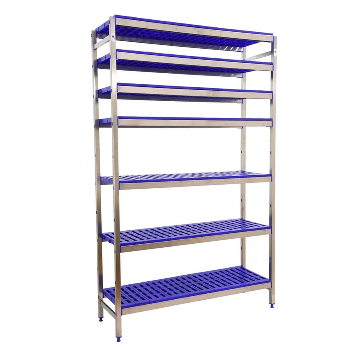 Rayonnage mobile bois-métal léger sans vis 2000x1660x500 – 7 niveaux – SIMON RACK – 8425437075087