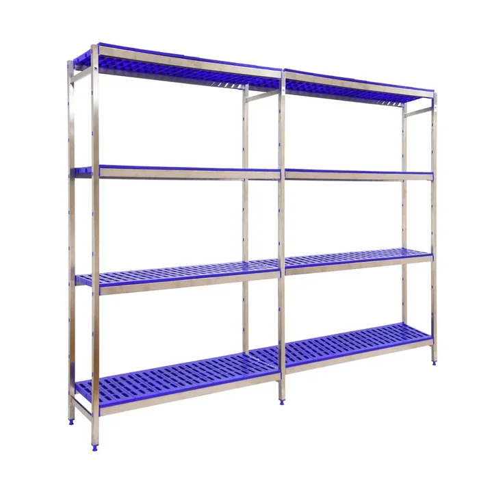 Rayonnage mobile bois-métal léger sans vis 2000x2490x500 – 4 niveaux – SIMON RACK – 8425437075223