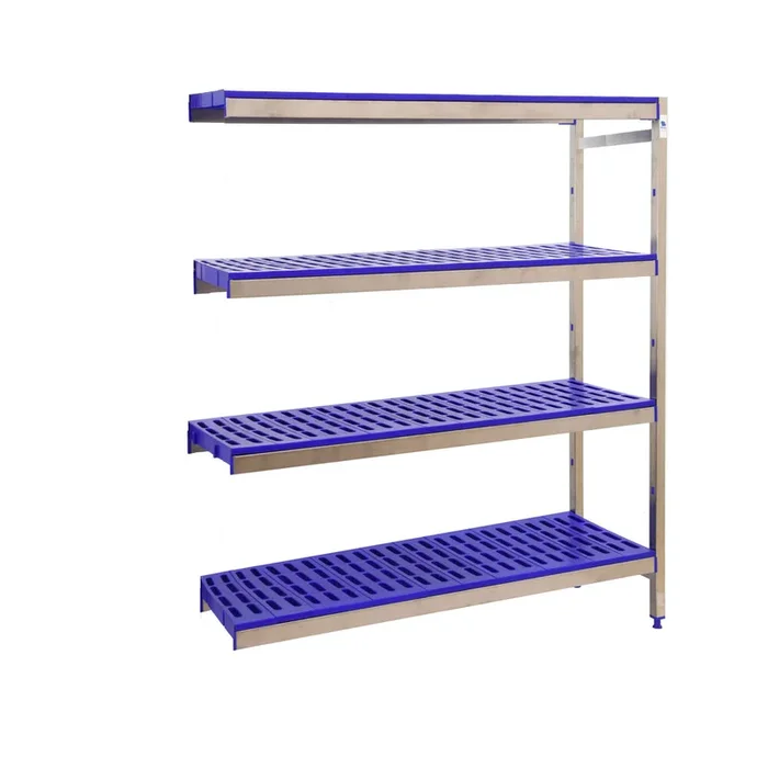 Rayonnage mobile bois-métal léger sans vis 2000x860x400 – 4 niveaux – SIMON RACK – 8425437075636