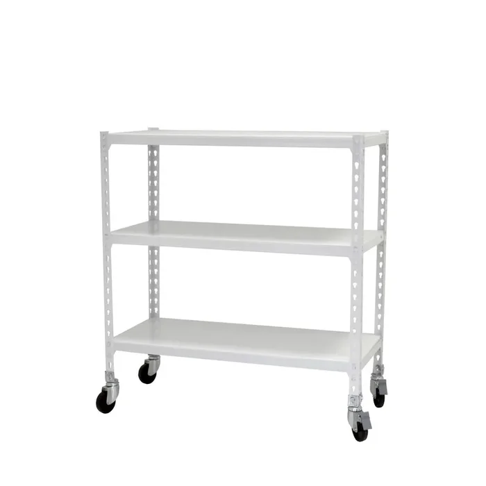 Rayonnage mobile métallique léger sans vis 975x1000x400 – 3 niveaux Blanc – SIMON RACK – 8435104974018