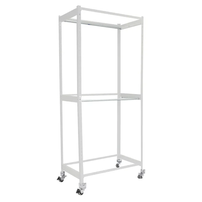 Rayonnage pour vêtements 1575x1200x750 – 2 niveaux Blanc – SIMON RACK – 8425437092992