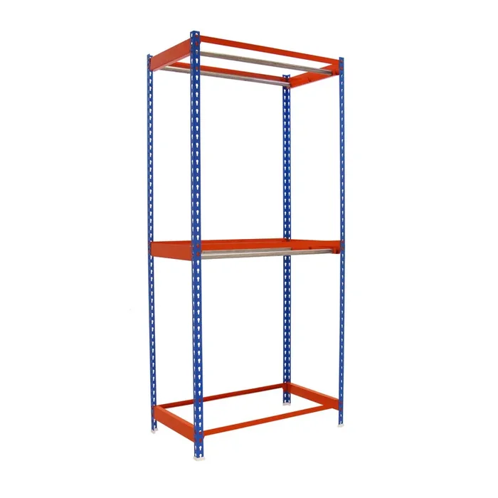 Rayonnage pour vêtements 2000x1200x750 – 2 niveaux Bleu/Orange – SIMON RACK – 8435104958773