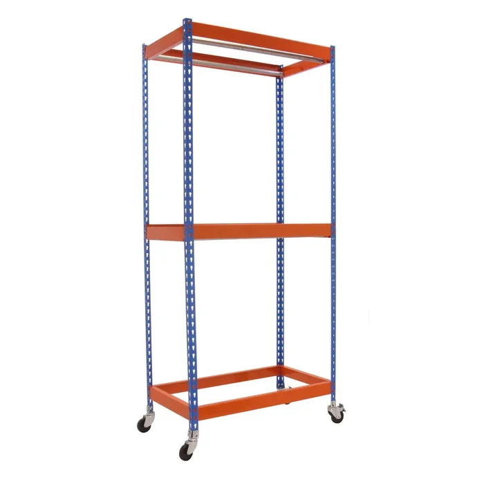 Rayonnage pour vêtements 2575x1500x750 – 2 niveaux Bleu/Orange – SIMON RACK – 8435104959770