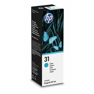 Recharges d’encre pour imprimante – Hp bouteille d’encre cyan authentique 70 ml 31 original
