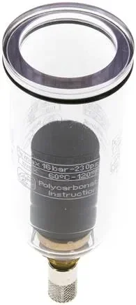 Récipient en plastique STANDARD pour filtre, standard 1, purge de condensat automatique (fermé sans pression)