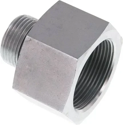 Réduction hydraulique G 1″(AG)-G 1-1/2″(IG), acier galvanisé, joint élastomère