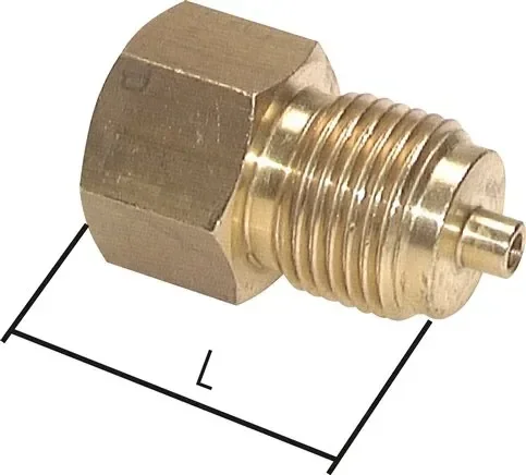 Réduction manom. G 1/4&Prime;(M)-G 1/2&Prime;(F). Laiton, 41mm