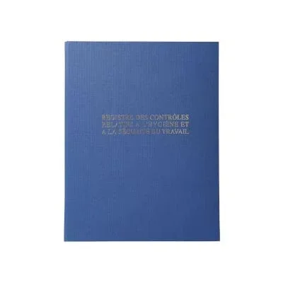 Registre contrôle d&rsquo;Hygiène et de Sécurité – 32 x 24 cm – 40 pages