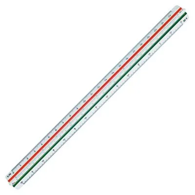 Règle à échelle de réduction Mars 561 avec code couleur 30 cm