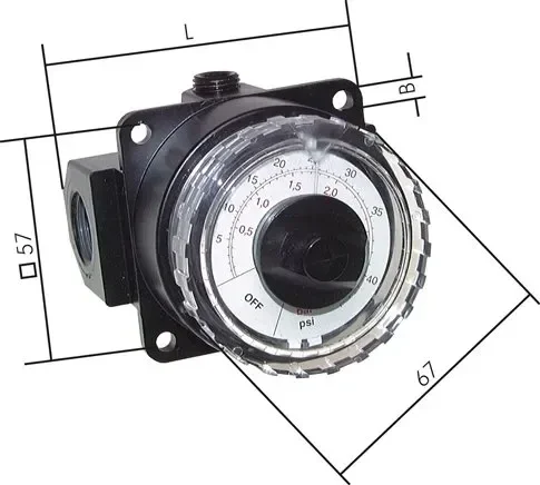 Régulateur de manomètre, G 2″, 0 – 3 bar