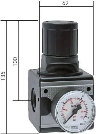 Régulateur de pression MULTIFIX verrouillable, G 3/4″ 0,2 – 6 bar