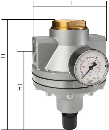 Régulateur de pression piloté G 1-1/4&Prime;, 0,5 – 10 bar, Standard 7, PE 40 bar
