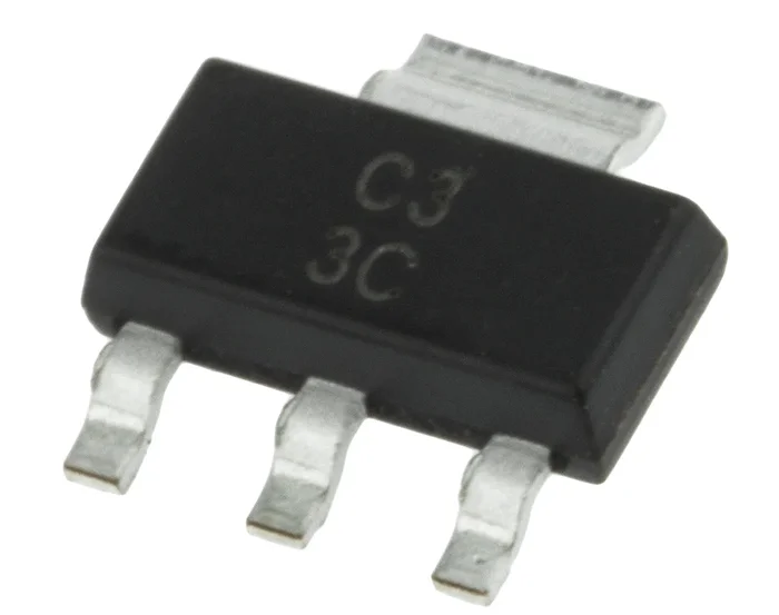Régulateur de tension UA78M33CDCY, 500mA, SOT-223, 3+Tab broches.