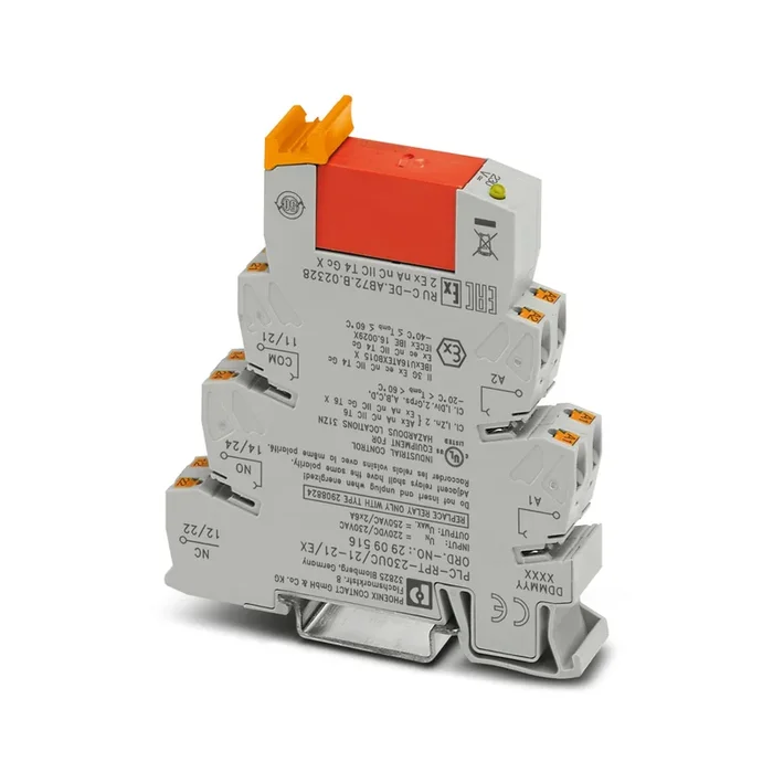 Relais d&rsquo;interface Phoenix Contact, 220 V dc, 230V c.a., 2 RT, montage Rail DIN