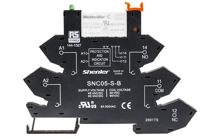 Relais d&rsquo;interface RS PRO, 60V c.a. / V c.c., 1 RT, montage Rail DIN