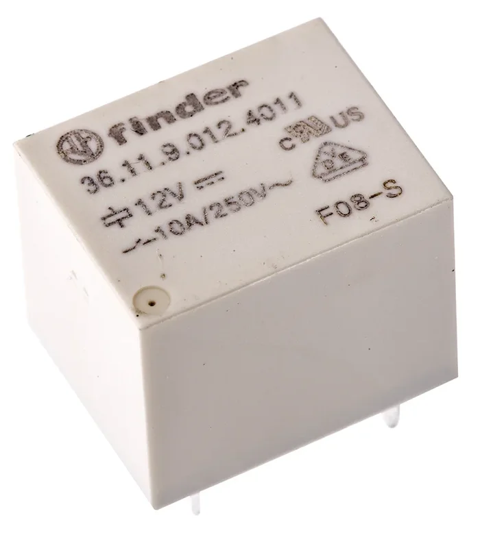 Relais de puissance Finder 36 Series, 1 RT, bobine 12V c.c. Montage sur CI 360mW