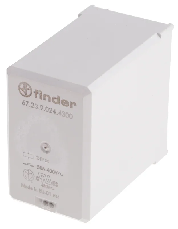 Relais de puissance Finder 67 Series, 3 NO, bobine 24V c.c. Montage sur CI 1.7W