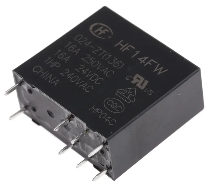 Relais de puissance RS PRO, 1 RT, bobine 24V c.c. Montage sur CI 530mW