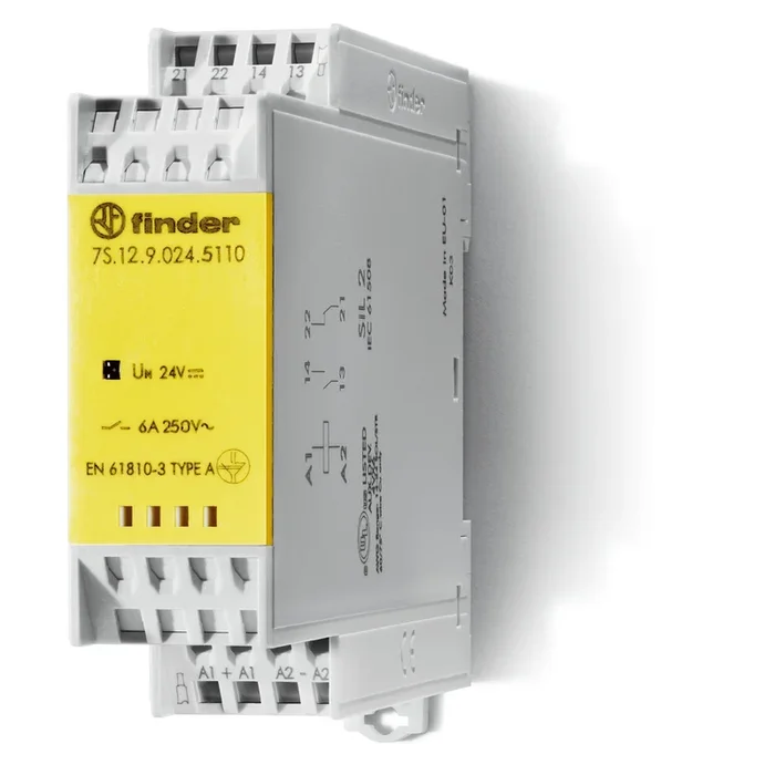 Relais Finder, 1 RT, bobine 120V c.a. Rail DIN