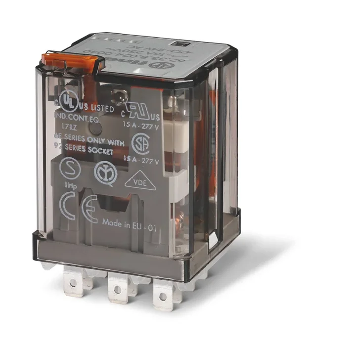 Relais Finder, 3RT, 3RT, bobine 24V c.c. Enfichable