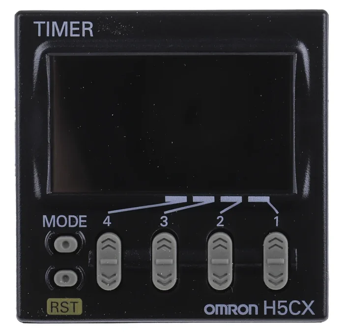 Relais temporisé Omron H5CX, 100 → 240V c.a., Montage panneau, 1 contact