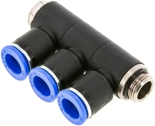 Répartiteur multiple enfichable, 3 fois G 3/8″-12mm, standard IQS