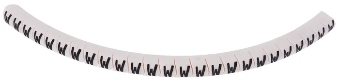 Repère câble HellermannTyton Helagrip , Ø câble 2 → 5mm, Texte : W, Noir sur Blanc