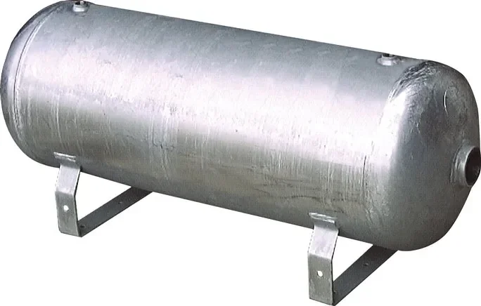 Réservoir d’air comprimé, couché, 250 l, 11 bar, galvanisé