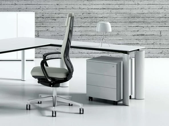 Retour secrétaire en verre pour bureau Crystal – MDD