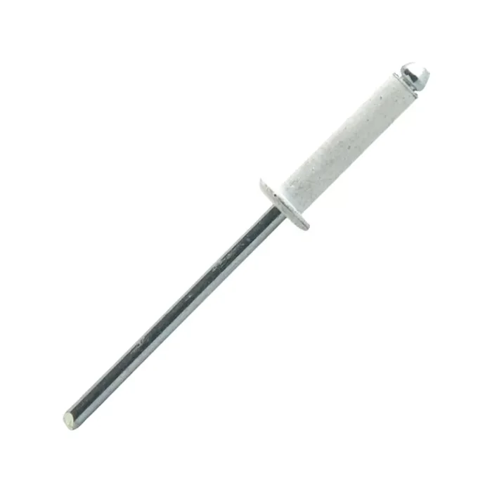 Rivet aveugle standard aluminium acier tete plate laque blanc