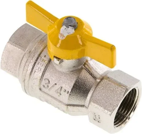 Robinet à boisseau sphérique en laiton, DVGW, Rp 3/4″, -0,9 à 40 bar, poignée en T