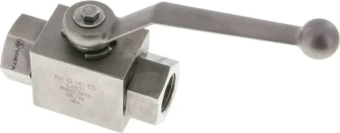 Robinet à boisseau sphérique haute pression, en acier inoxydable, G 1/2″, -0,999 à 500 bar