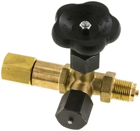 Robinet d’arrêt pour manomètre G 1/2″, manchon rotatif – axe avec tige pour instruments de mesure, raccord pour instruments de mesure 1/2″ IG, laiton
