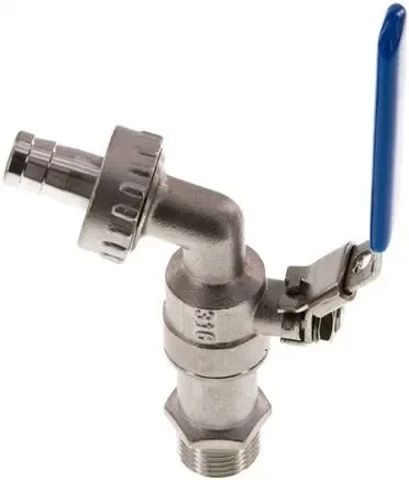 Robinet d’écoulement à bille en acier inoxydable G 1/2″-13 (1/2″)mm, PN 16