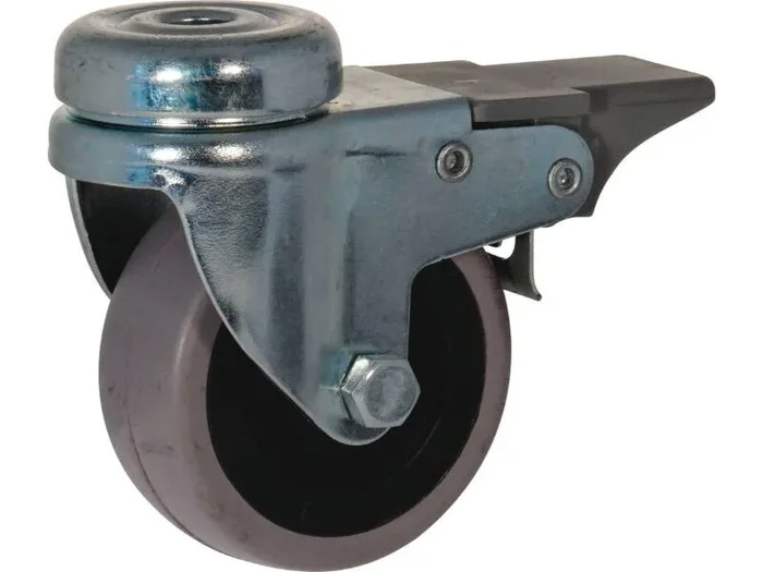 Roulette a oeil pivotante+frein d.100 al lisse 70kg – 26397