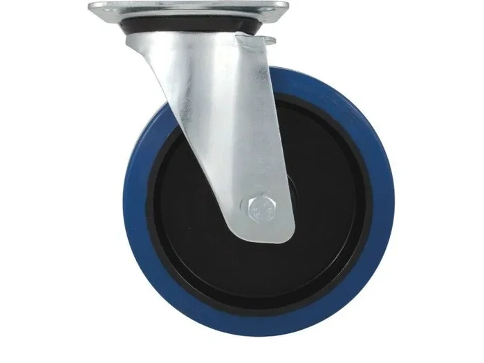 Roulette pivot. chape zinguee bandage bleu d.160 220kg – 26443