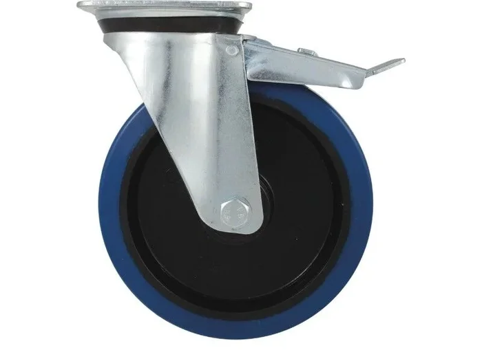 Roulette pivot.+frein chape zinguee bandage bleu d.125 150k – 26452