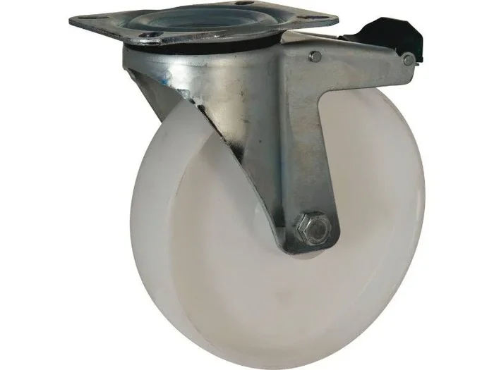 Roulette pivot.+frein pp blanc d.80 al rlx cu 100kgs – 26350