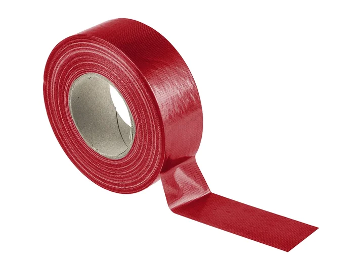 Ruban adhésif RS PRO, 50m x 50mm, Tissu, 3,5 N/cm, 5,5 N/cm, Rouge