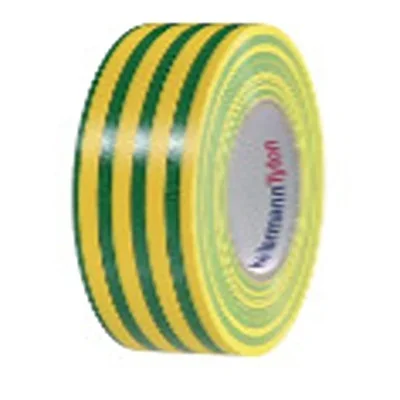 Ruban d’isolation électrique HellermannTyton en PVC Vert/Jaune, 25m x 25mm