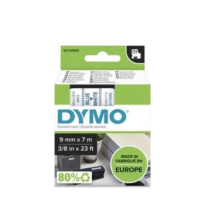 Ruban Dymo D1 – 40914 – Ruban bleu/blanc – 9 mm x 7 m