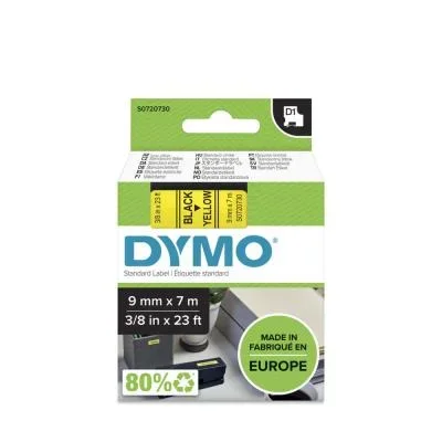 Ruban Dymo D1 – 40918 – Ruban noir/jaune – 9 mm x 7 m