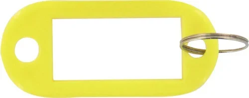 Sac 20 porte-clés avec étiquettes Jaune