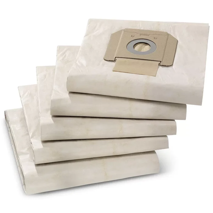 Sac filtrant papier pour aspirateur Karcher NT 65/2-70/2-70/3-75/2 et 80/2 par 5 pieces