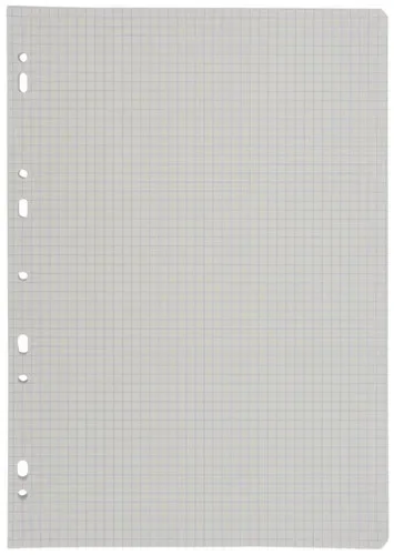Sachet 50 feuillets mobiles, A4, quadrillé 5×5, papier blanc 90g.