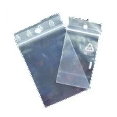 Sachet plastique à fermeture zip Transparent 50µm 80 mm x 120 mm