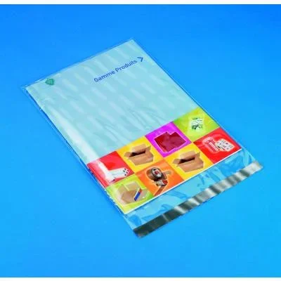 Sachet plastique haute brillance à fermeture adhésive – 22 x 31 cm – transparent – carton de 1000