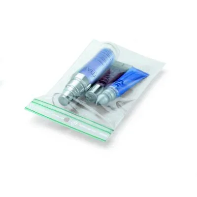 Sachet plastique recyclé à fermeture zip Raja – 18 x 25 cm – épaisseur 60 microns – transparent – carton de 1000