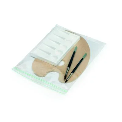 Sachet plastique recyclé à fermeture zip Raja – 30 x 40 cm – épaisseur 60 microns – transparent – carton de 1000